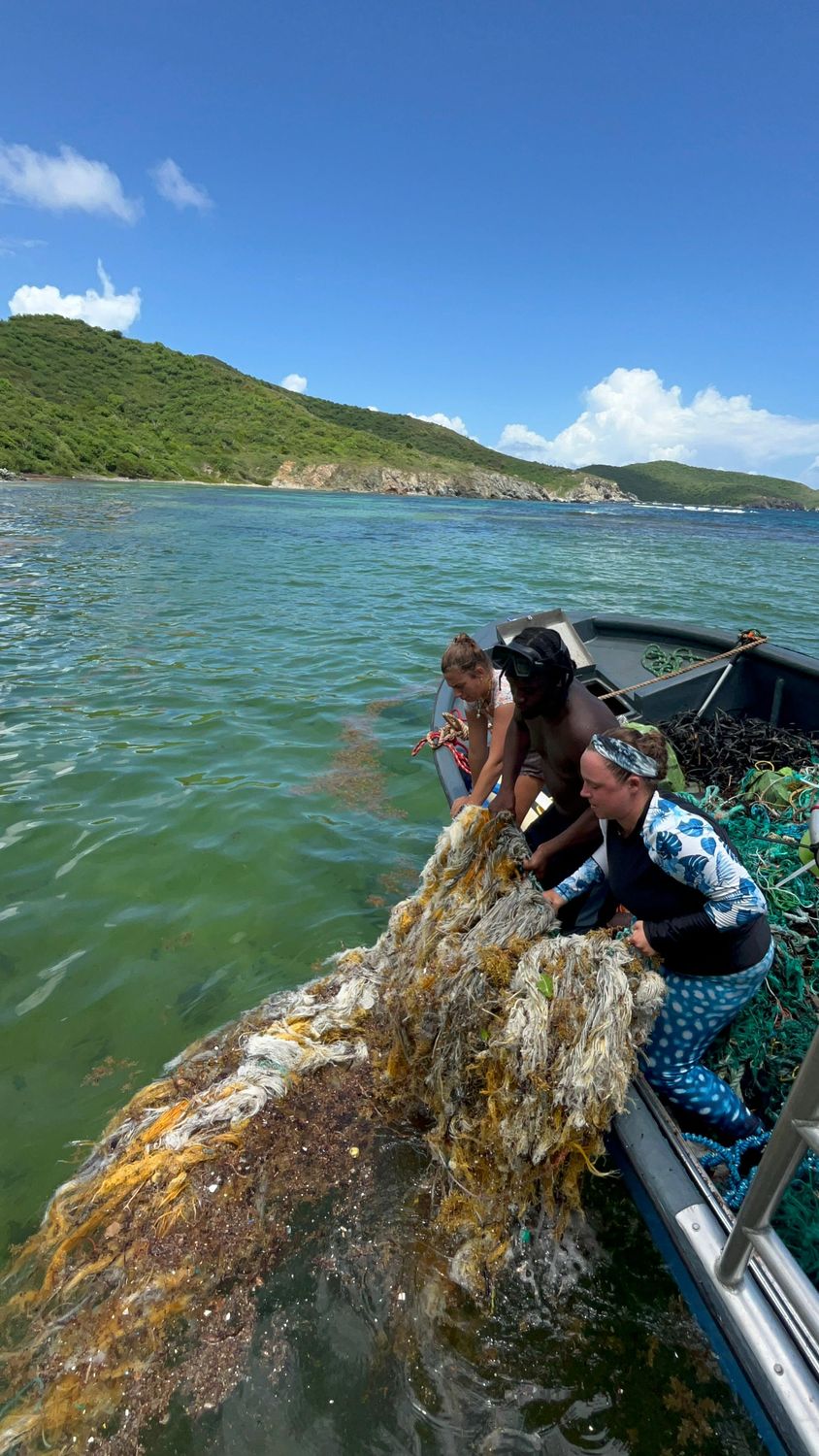 Recovering a large mass of ghost net