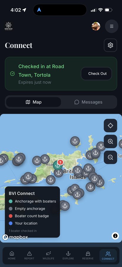 Report The Reef app screen