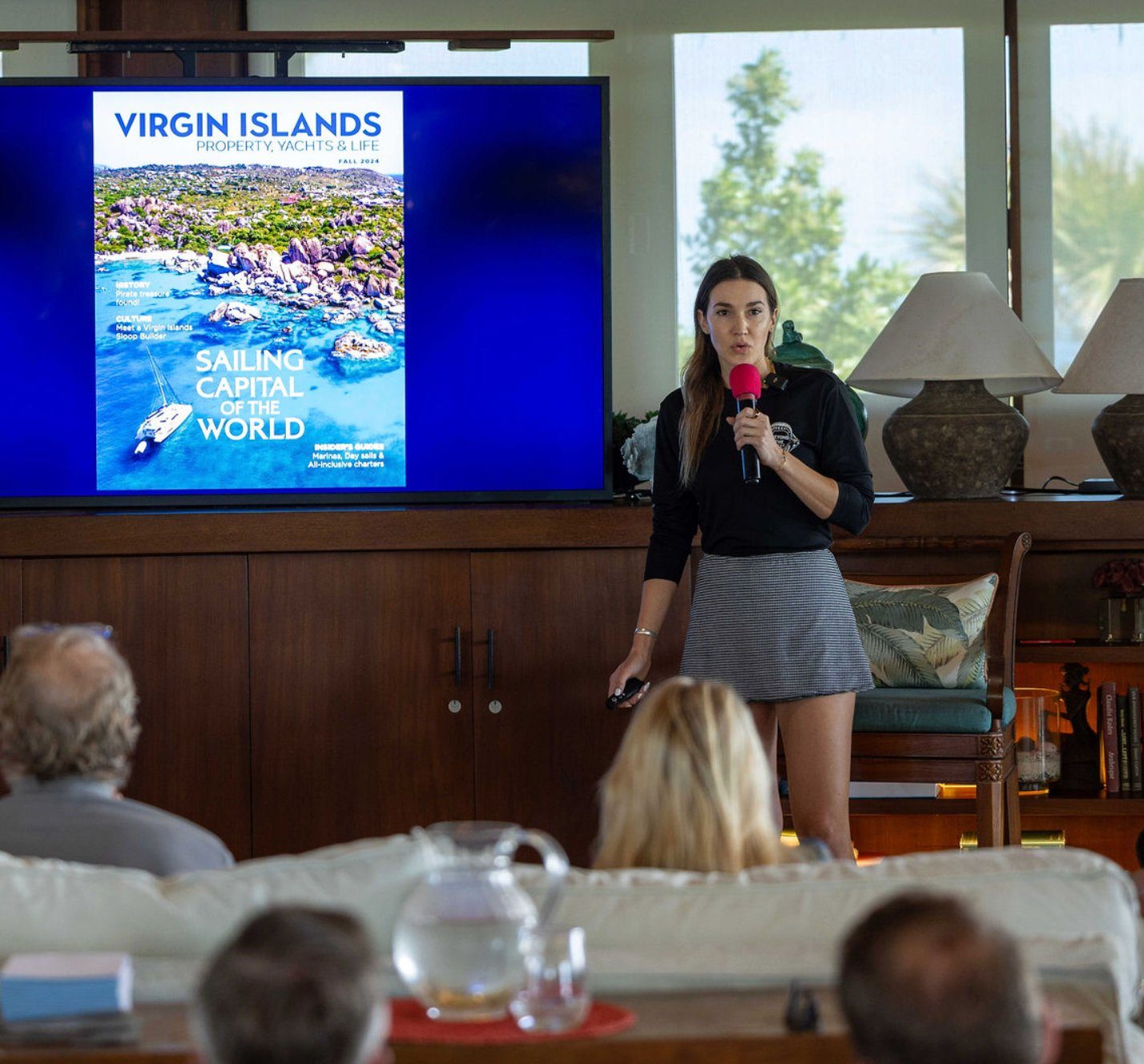 Kendyl Berna presenting Report The Reef to the Unite BVI community